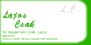 lajos csak business card